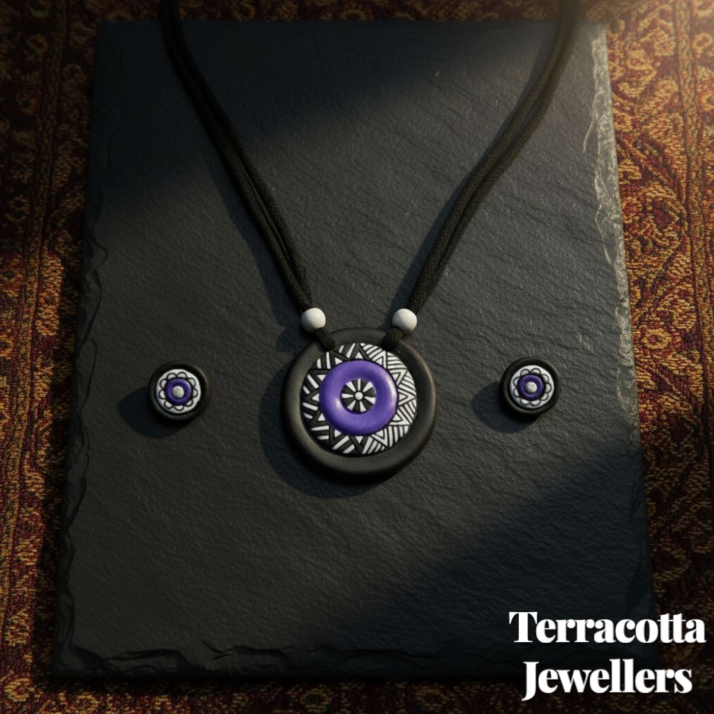 best terracotta necklace purple