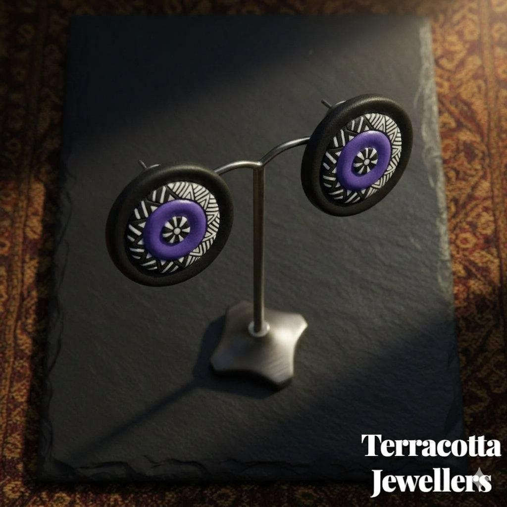 Seraphaire purple terracotta necklace_3