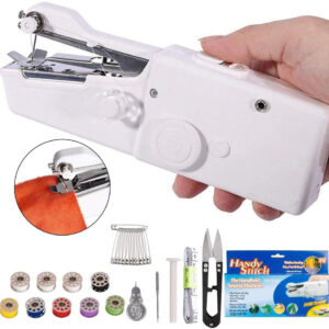 Handy Stitch Portable Mini Hand Sewing Machine | Electric Automatic Cordless Sewing Machine | Quick Clothes Repair for Home & Travel | DIY Stitching Machine with Sewing Kit