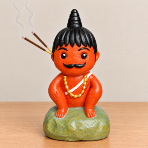 Lal Pandit Mosquito Incense Holder | Cute Hindu Monk for Home & Decorate